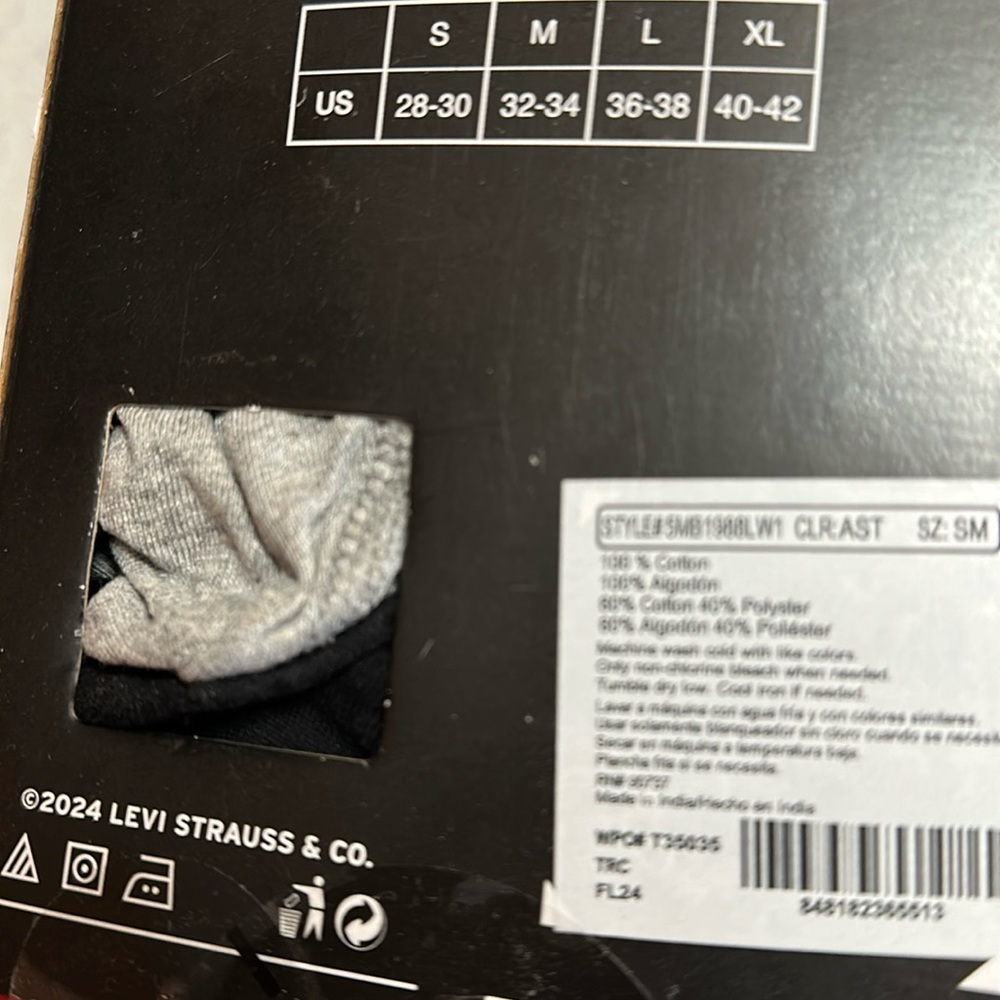 Levi’s 5-PK Cotton Stretch Boxer Brief SM NWT - Picture 9 of 10